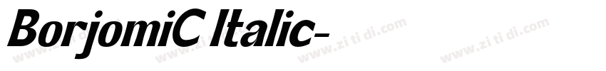 BorjomiC Italic字体转换